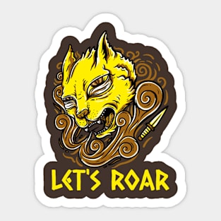 Lets roar Sticker